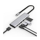 بايكرون بريميوم إكسبلورر موزع متعدد الاستخدامات USB-C PD100W - USB 3.0 - 4KHDMI - SD، Micro SD - 7 في 1 - رمادي