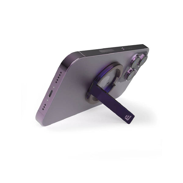 Baykron Premium MAG Stand Compact Magnetic Stand Includes Metailic Ring For All Cases - Purple