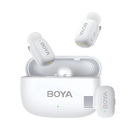 بويا Mini-13 ميكروفون لاسلكي صغير للغاية، بتردد 2.4 جيجاهرتز، مزود بمنفذ Type-C و Lightning - أبيض