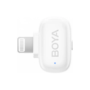 بويا Mini-13 ميكروفون لاسلكي صغير للغاية، بتردد 2.4 جيجاهرتز، مزود بمنفذ Type-C و Lightning - أبيض