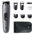 Braun AIO3540 All in One Series 3 8-in-1 Grooming Kit, Ultra Sharp Blade, 14 Lengths Settings - Silver