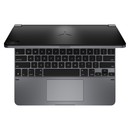 بريدج BRYTP6022 لوحة مفاتيح لاسلكية، مقاس 12.9 بوصة، متوافقة مع iPad Pro، مزودة بلوحة تتبع وغطاء مغناطيسي - رمادي