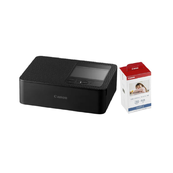 Canon SELPHY CP1500, Wi-Fi, 41 Second Printing, 8.9cm LCD - Black + Canon KP-108IN Color Ink and Paper Set