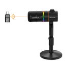 كوميكا EJoy D10 PRO ميكروفون لاسلكي ديناميكي قلبي الشكل RGB - أسود