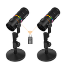 كوميكا EJoy D10 PRO ميكروفون لاسلكي ديناميكي قلبي الشكل RGB - أسود