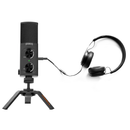 كوميكا STM-USB ميكروفون متعدد الاستخدامات بمنفذ USB مكثف قلبي الشكل - أسود