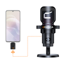 كوميكا  إي جوي يوني برو (D) ميكروفون RGB المكثف القلبي اللاسلكي USB - أسود