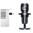 كوميكا  إي جوي يوني برو (D) ميكروفون RGB المكثف القلبي اللاسلكي USB - أسود