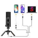 كوميكا STM-USB ميكروفون متعدد الاستخدامات بمنفذ USB مكثف قلبي الشكل - أسود