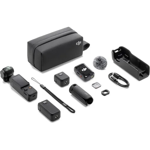 DJI Osmo Pocket 3 Creator Combo – 4K Handheld Gimbal Camera with 1-Inch Sensor, Rotating Touchscreen – Grey