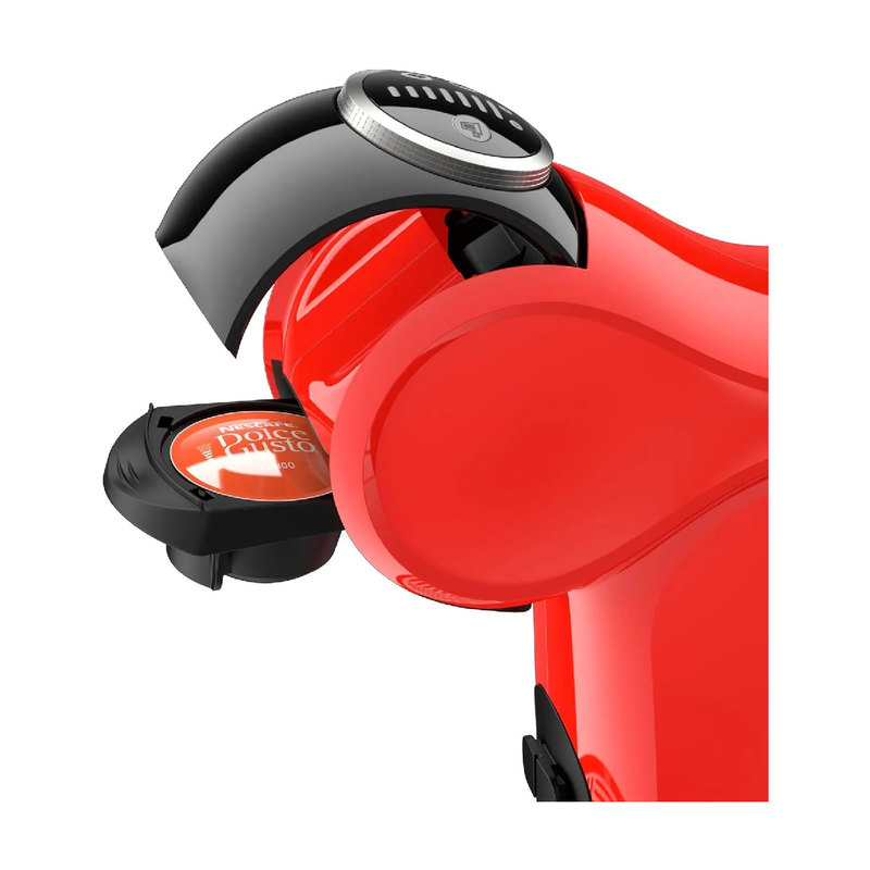 ديلونجي دولتشي قوستو جينيو بلس لاين ماكينة تحضير القهوة الاسبريسو - أحمر