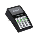 شاحن إنرجايزر أكيو ريتشارج ماكسي، بالإضافة إلى بطارية قابلة لإعادة الشحن، مقاس AA، عبوة من 4 قطع، سعة 2000 مللي أمبير/ساعة