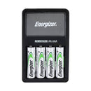 شاحن إنرجايزر أكيو ريتشارج ماكسي، بالإضافة إلى بطارية قابلة لإعادة الشحن، مقاس AA، عبوة من 4 قطع، سعة 2000 مللي أمبير/ساعة