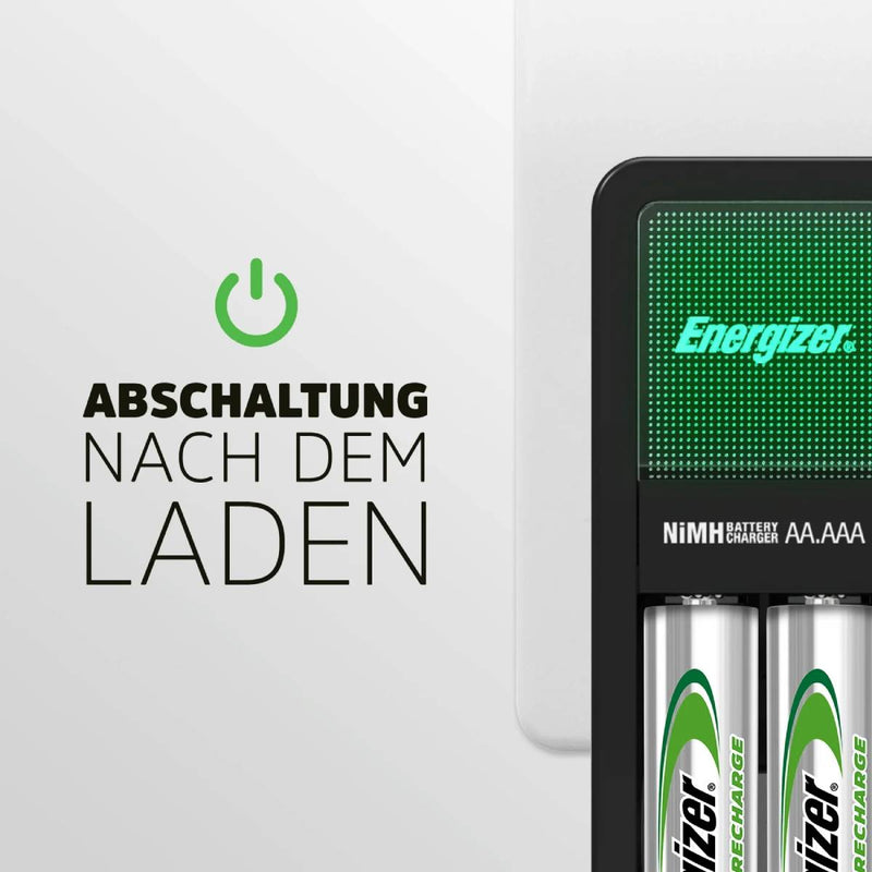 Energizer Mini Recharge Charger, plus Rechargeble Battery, Size AA, Pack of 2 Blister Card, 2000 mAh