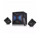 مكبر صوت متعدد الوسائط F&amp;D 2.1 قناة 56 واط، مكبرات صوت لاسلكية بتقنية البلوتوث، مكبر صوت ساتلي مضخم صوت، شاشة LED/USB/بطاقة SD/NFC، مسرح منزلي، مكبر صوت لأجهزة الكمبيوتر المحمولة والكمبيوتر الشخصي والهواتف المحمولة F550X - أسود