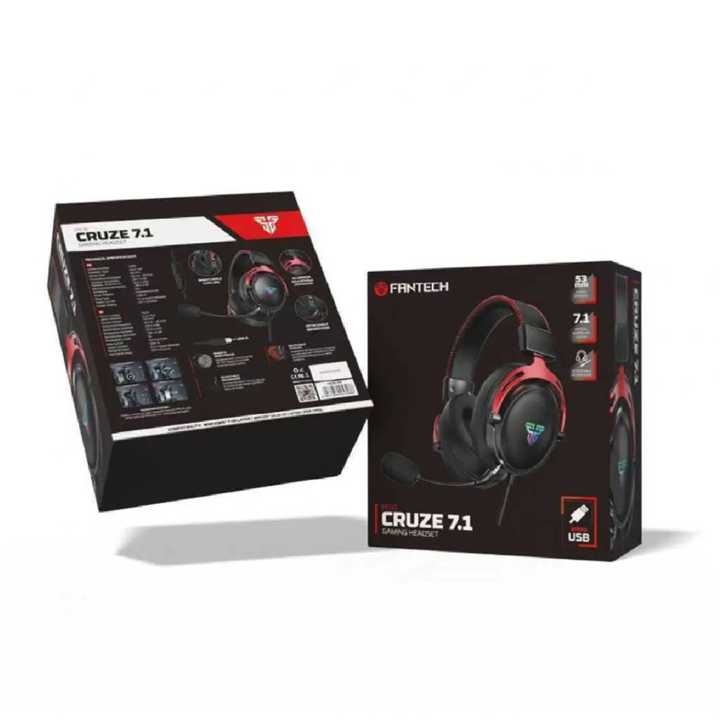 Fantech Cruze 7.1 Surround Sound Gaming Headset, HG31 - Black
