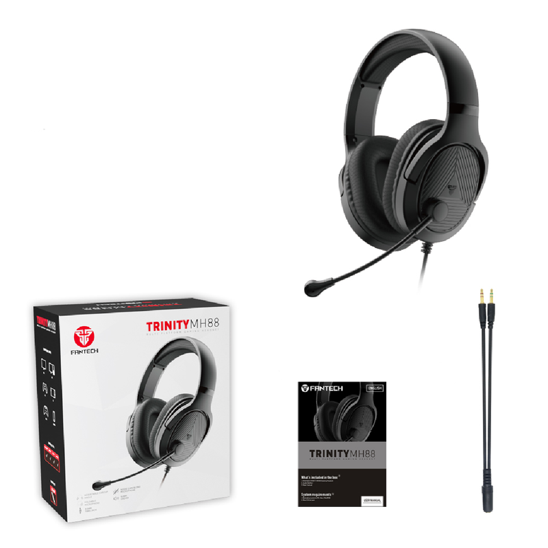 Fantech Trinity Multi-Platform Gaming Headset, MH88 - Black