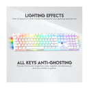 فانتيك ماكس فيت 108 لوحة المفاتيح الميكانيكية RGB للإنتاجية - أبيض