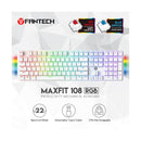 فانتيك ماكس فيت 108 لوحة المفاتيح الميكانيكية RGB للإنتاجية - أبيض