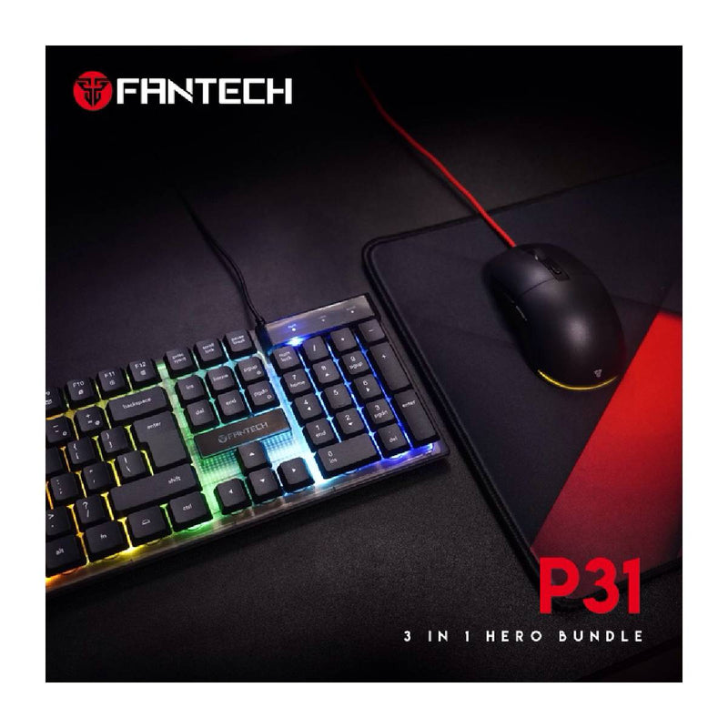 Fantech Shikari Keyboard - Vigil Mouse Pad - Kanata Mouse 3 IN 1 Gaming Combo - Black