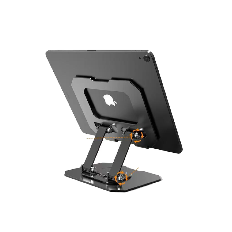  حامل معدني قابل للطي لجهاز أيباد - أسود