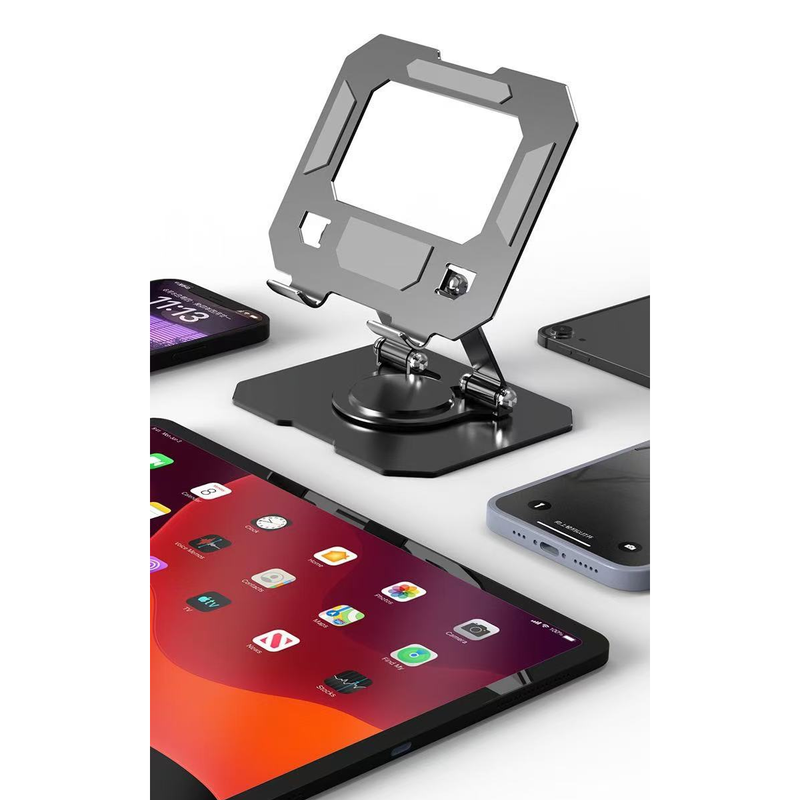  حامل معدني قابل للطي لجهاز أيباد - أسود