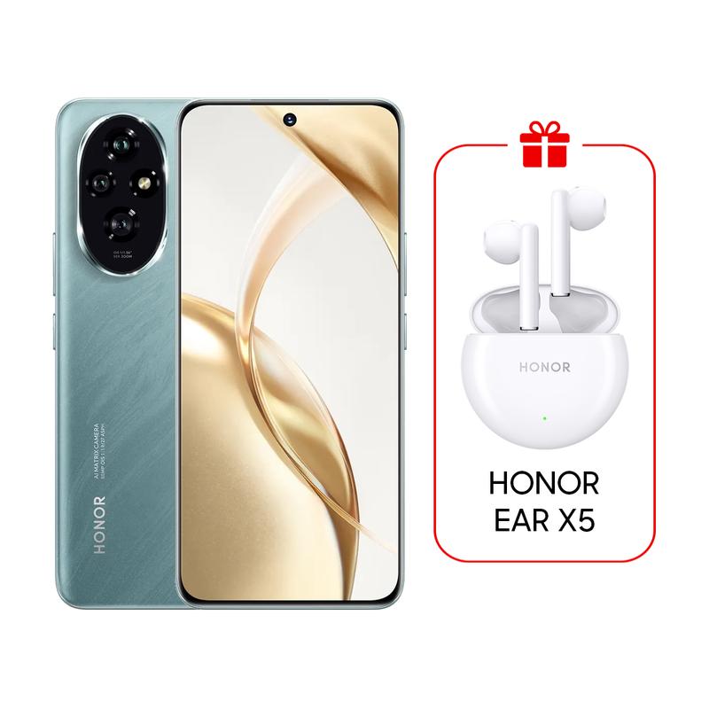 Honor 200 Dual SIM Mobile, 512GB Memory, 12GB RAM, 5G - Green