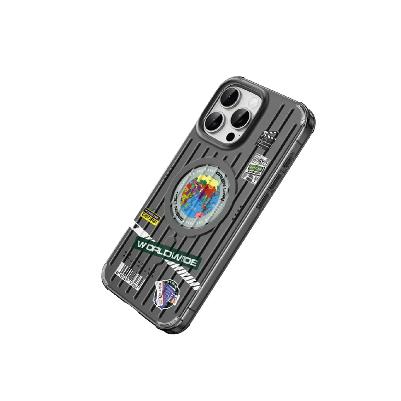 Green Lion Case For iPhone 16 Pro Globe Magsafe