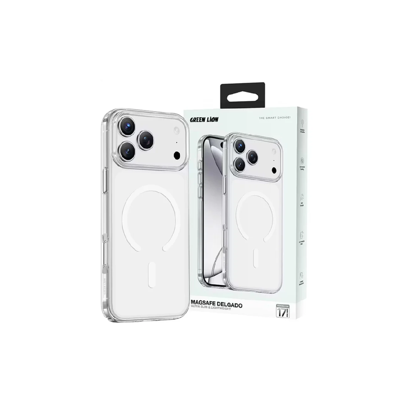 Green Lion Case For iPhone 17 Pro Max MagSafe Delgado - Clear