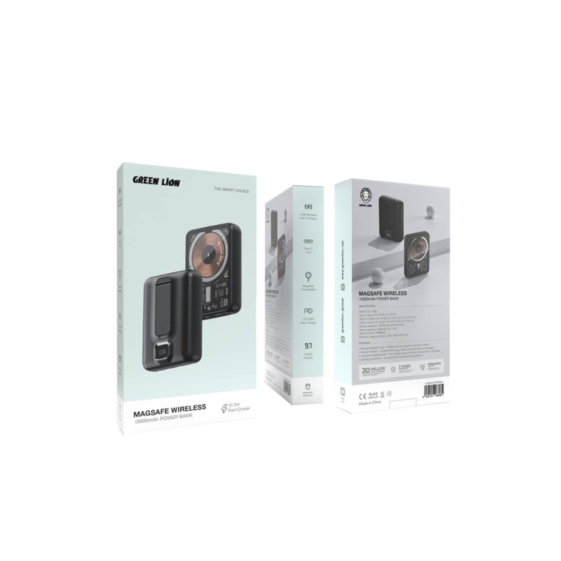 بنك الطاقة Green Lion Chambers MagSafe 10000mAh (CNCHMAGPBI0BK) - أسود