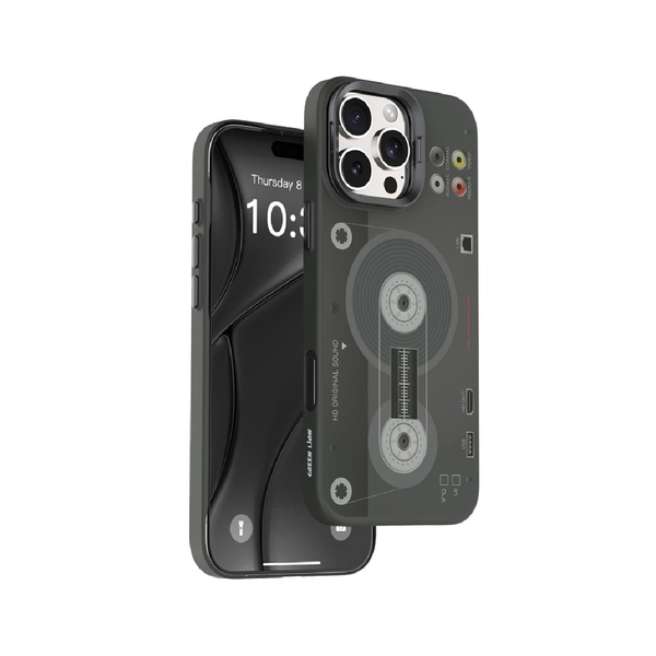 Green Lion iphone 16 Pro Grip TechGuard MagSafe - Black