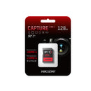 HIKSEMI CAPTURE 128G SD CARD V30 , Speed Up To Read 180MB/s, Write 150MB/s - Red