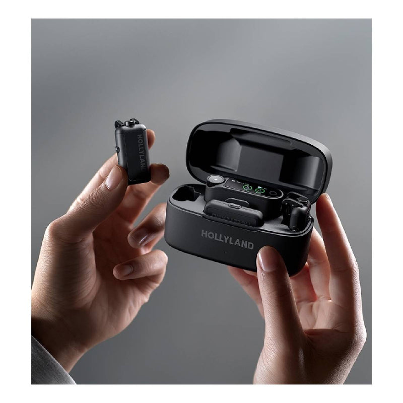 نظام ميكروفون لاسلكي لارك ماكس 2 من هولي لاند، إصدار كومبو لأربعة أشخاص مع كاميرا RX + USB-C RX - رمادي فضائي
