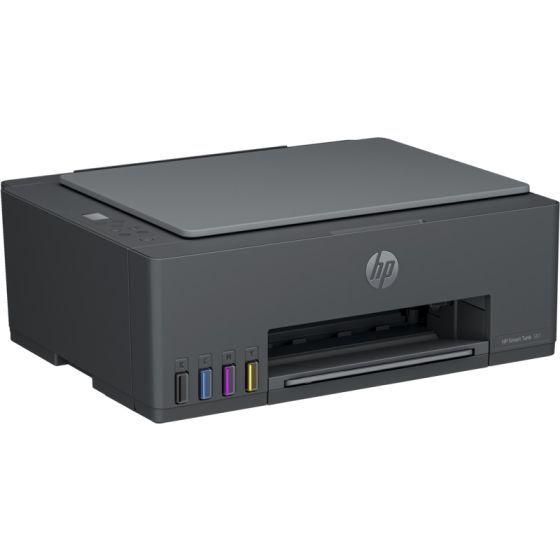 طابعة HP Smart Tank 581 الكل في واحد باللون الرمادي طابعة HP Smart Tank اللاسلكية الكل في واحد، طباعة، مسح ضوئي، نسخ، طباعة حتى 6000 صفحة باللون الأسود أو 6000 صفحة ملونة - باللون الرمادي