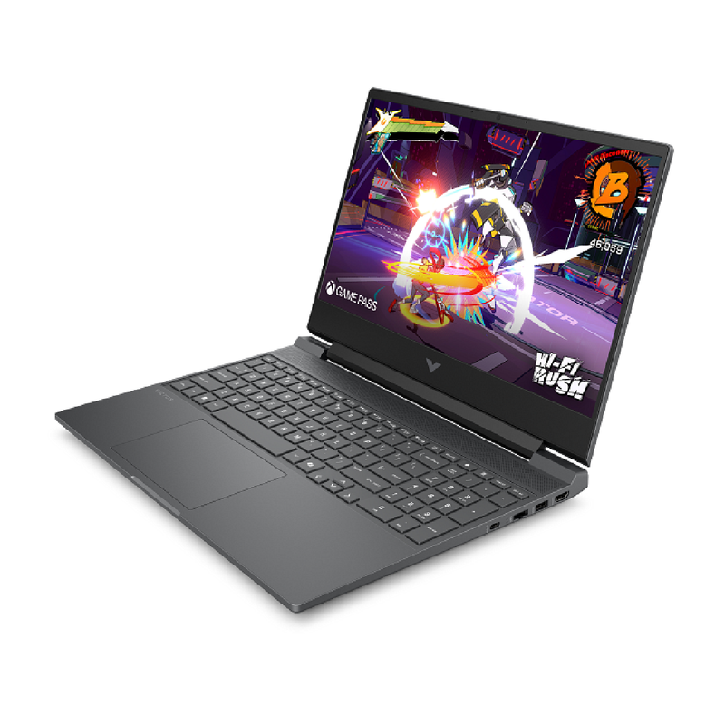 إتش بي Victus 15-fb3014ne C53H1EA لاب توب، معالج AMD Ryzen 7-7445HS، سعة 512 جيجابايت SSD، سعة 16 جيجابايت، بطاقة رسومات NVIDIA GeForce RTX 2050، نظام التشغيل Windows 11 - رمادي