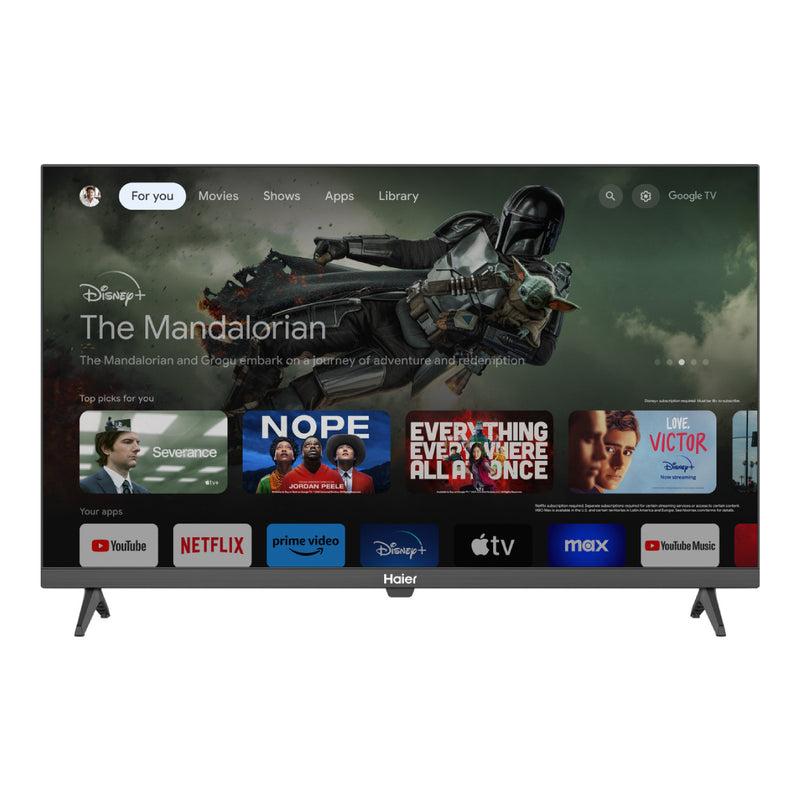 تلفزيون هاير الذكي 32 بوصة عالي الدقة - ريسيفر مدمج - HDMI - H32K80E - أسود