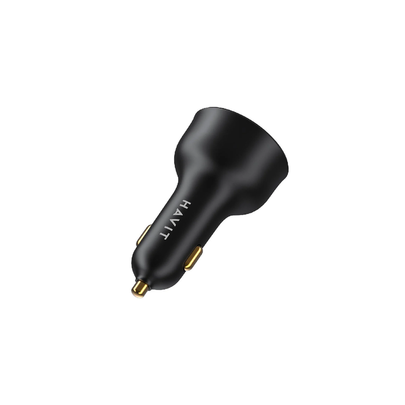 Havit CC100W PD + USB-A Digital Display 100W Fast Car Charger - Black