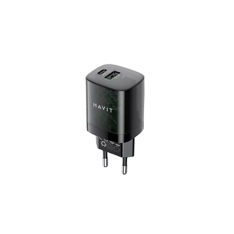 Havit Travel Charger 30w Gan -HVTC -UC303 - Black