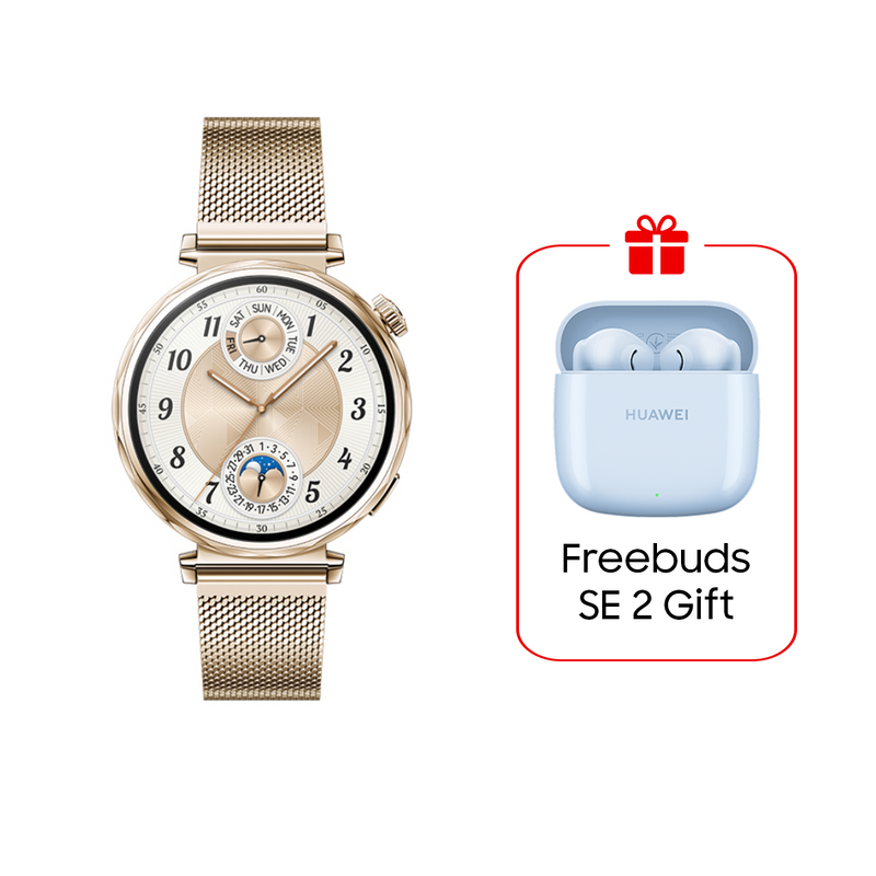 Huawei GT5 41mm Smartwatch, up to 7 Days Battery Life, Sports Smart Watch, Health Tracking - Jana-B19M - Gold + Gift🎁