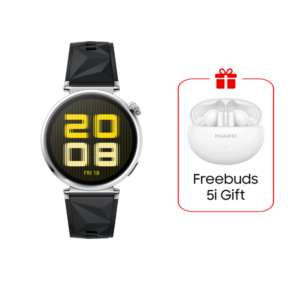 Huawei GT5 41mm Smartwatch, up to 7 Days Battery Life, Sports Smart Watch, Health Tracking - Jana-B19F - Black + Huawei Freebuds 5i White Gift🎁