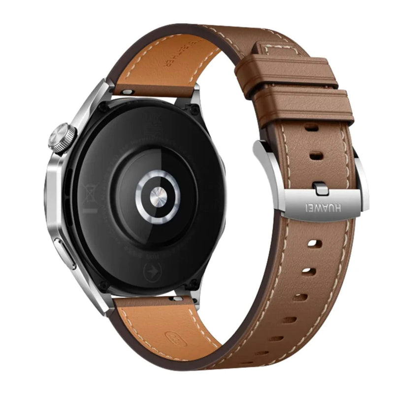 Huawei Smart Watch GT4 , 1.43" AMOLED Screen, Fluoroelastomer Strap, Waterproof - Brown back
