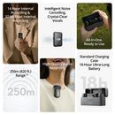 نظام الميكروفون اللاسلكي الرقمي المدمج لشخصين DJI Mic - أسود