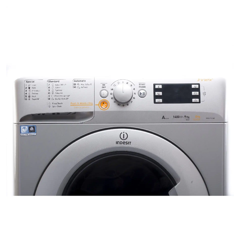 انديست غسالة ملابس تحميل أمامي 9 كجم مع 6 مجفف، XWDE 961480X S EX - فضي (شحن مجاني)