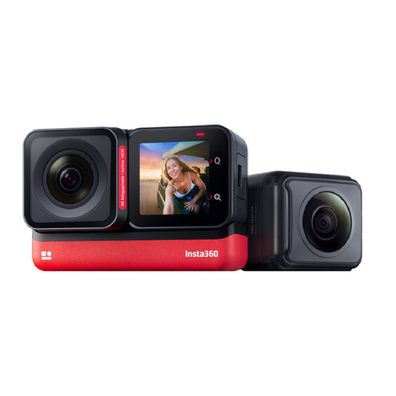 Insta360 ONE RS Twin Edition – 5.7K 360 + 4K Action Camera with Interchangeable Lenses – Black
