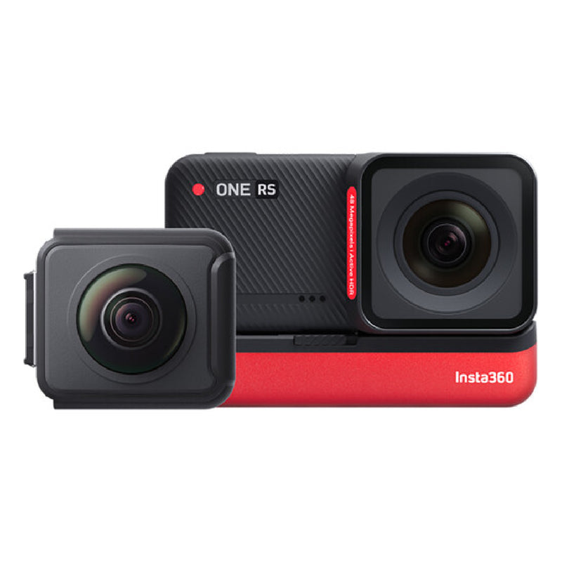 Insta360 ONE RS Twin Edition – 5.7K 360 + 4K Action Camera with Interchangeable Lenses – Black