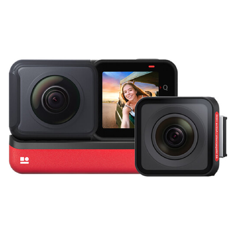 Insta360 ONE RS Twin Edition – 5.7K 360 + 4K Action Camera with Interchangeable Lenses – Black