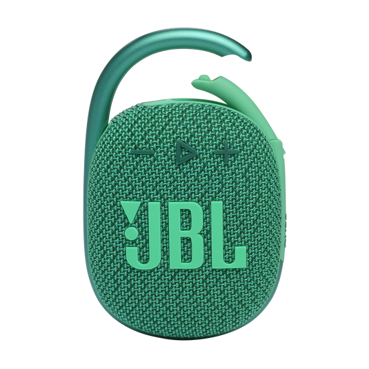 JBL Clip 4 Waterproof Bluetooth Speaker, Up To 10hrs Playing Time - Eco Green