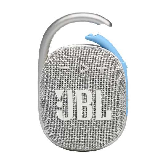 JBL Clip 4 Waterproof Bluetooth Speaker, Up To 10hrs Playing Time - Eco White