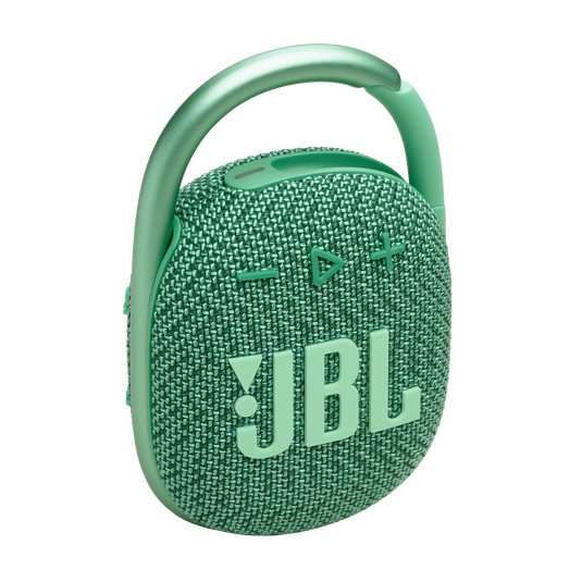 JBL Clip 4 Waterproof Bluetooth Speaker, Up To 10hrs Playing Time - Eco Green