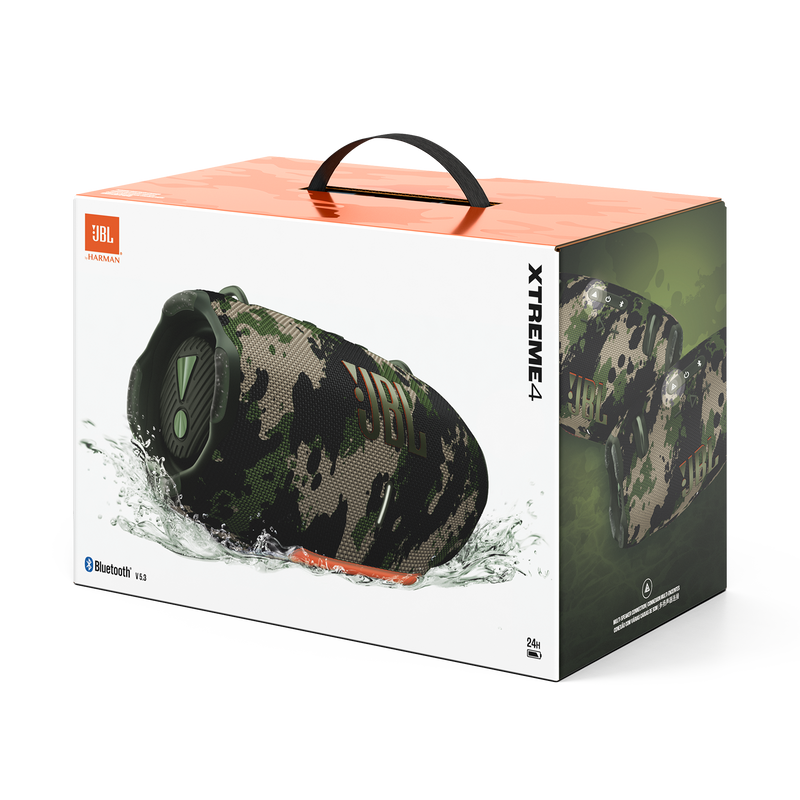 JBL XTREME 4 - Portable Bluetooth Speaker, Powerful Sound and Deep Bass, IP67 Waterproof, 24 Hours of Playtime, Powerbank - Camouk